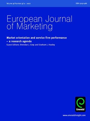 cover image of European Journal of Marketing, Volume 36, Issue 9 & 10